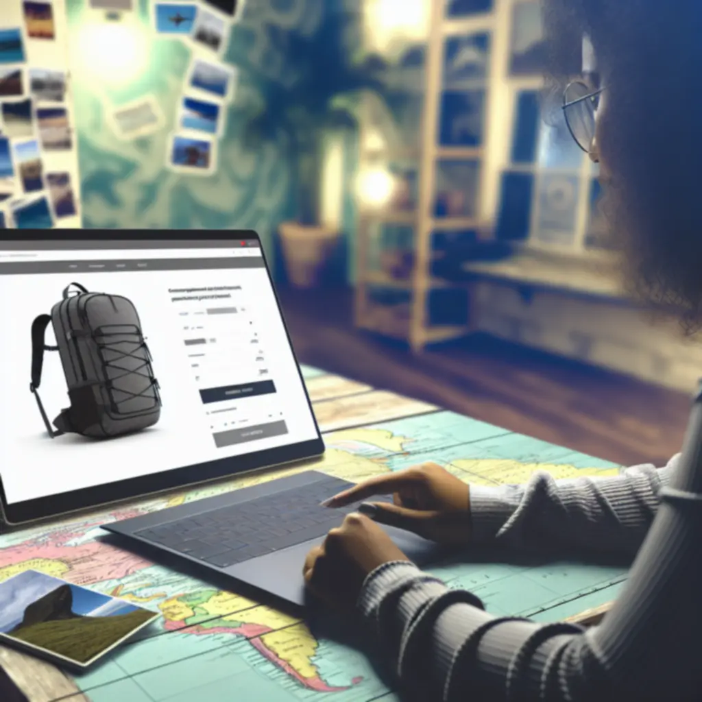 Podgląd szybkiego widoku i porównania dwóch plecaków podróżnych