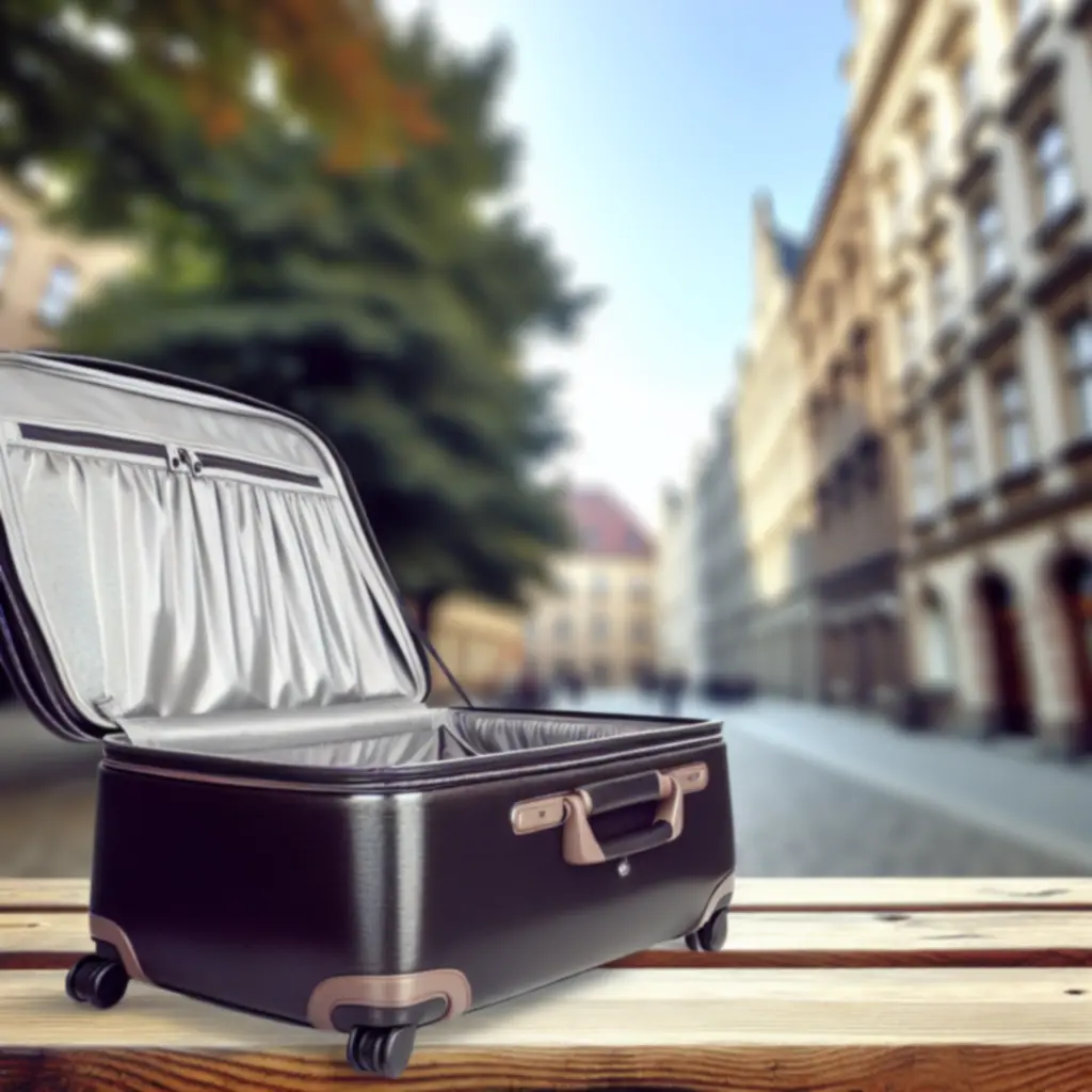 Stylowa walizka twarda wybrana przez zespół TravelGearX