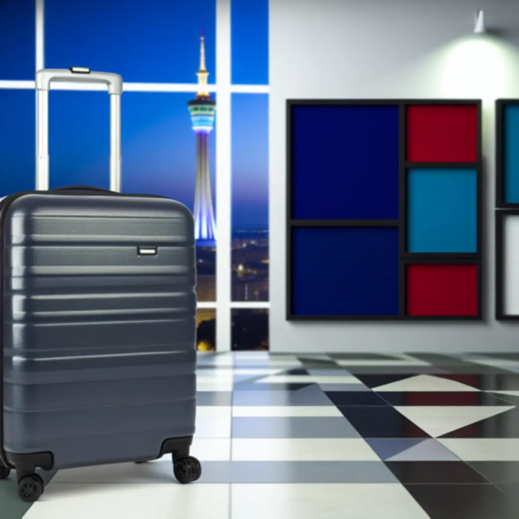 Zestaw premium walizek podróżnych w odcieniach granatu i szarości